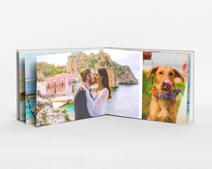 Layflat fotobok liggende XL med hardt omslag