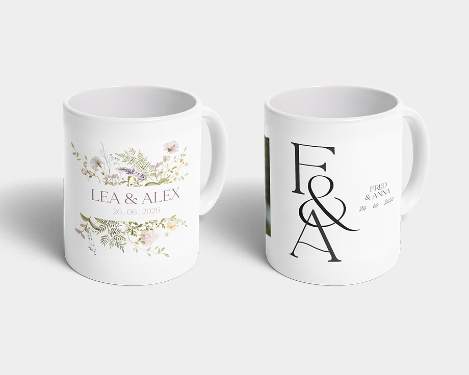 Kopp med bilde og tema