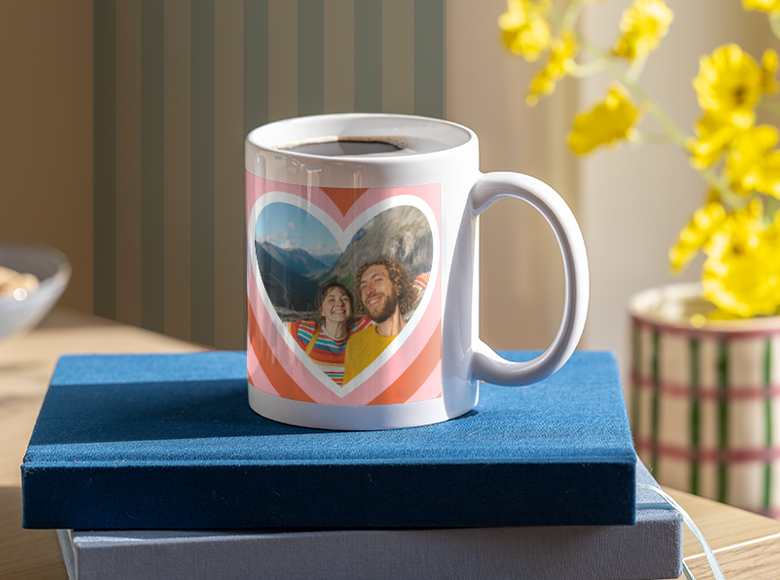 Kopp med bilde Valentinsdagsgave