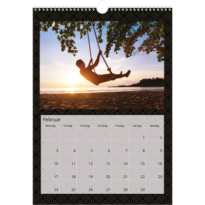 A3 Månedskalender — Geometrisk [Februar]