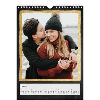 Fotokalender A4 — Rammer med glitter