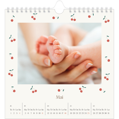 Månedskalender kvadratisk — Kirsebærlykke [kalender-forside]