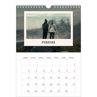 Fotokalender A4 (20 x 30 cm) — Portrettredigeringen [Februar]