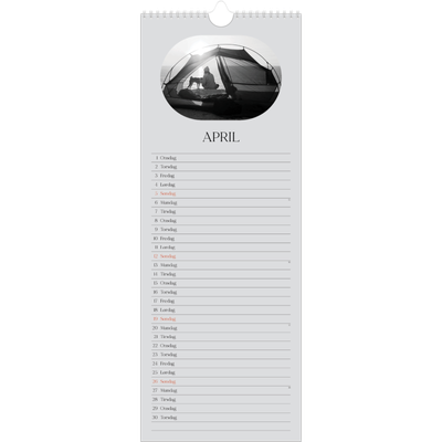 Fotokalender smal  — Den åpne veien [April]