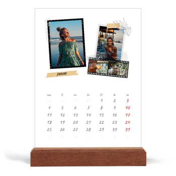 Bordkalender med trestativ - Stående — Scrapbook stil