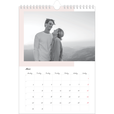 Fotokalender A4 (20 x 30 cm) — Fargerike rammer [Mars]