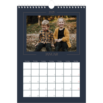 Fotokalender A4 — Prøyssisk blå