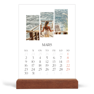 Bordkalender med trestativ - Stående — Reisebilder [Mars]