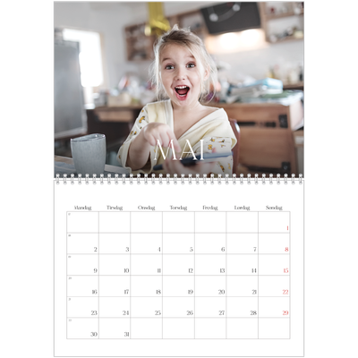 Fotokalender A4 dobbel (30 x 40 cm) — Tolv store måneder [kalender-forside]
