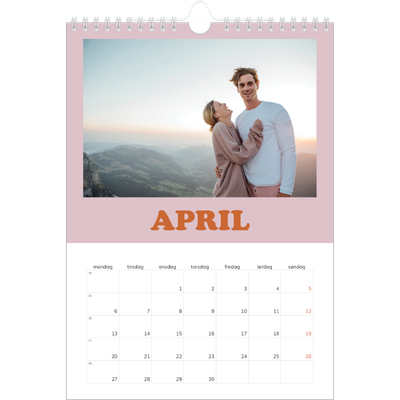Fotokalender A4 (20 x 30 cm) — Retro rammer [April]