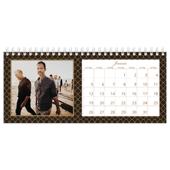 Bordkalender med foto — Geometrisk mønster