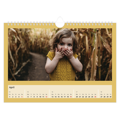 Fotokalender A4 — Kalender i jordtoner [April]