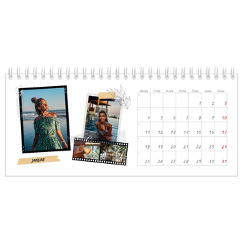 Bordkalender med foto — Scrapbook stil