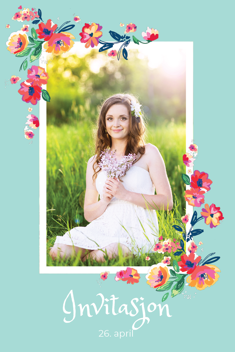 Invitasjoner — Vakre blomster