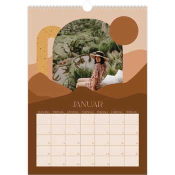 Fotokalender A3 — Nøytrale fjell