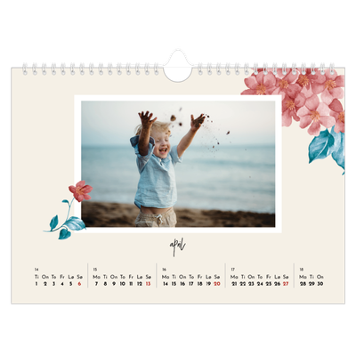 Fotokalender A4 — Malte blomster [April]