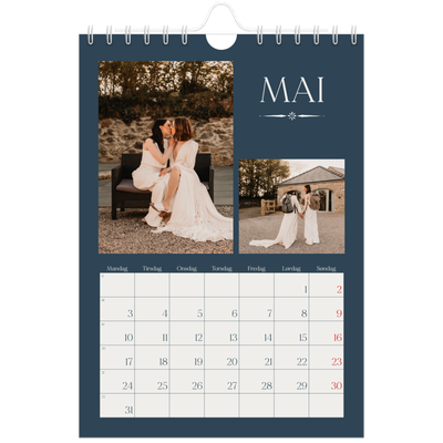 Fotokalender A5 — Skifer & seriffer [Mai]