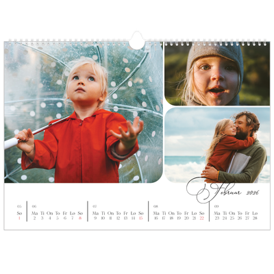 Fotokalender A3 — Øyeblikksbilder og skrift [Februar]