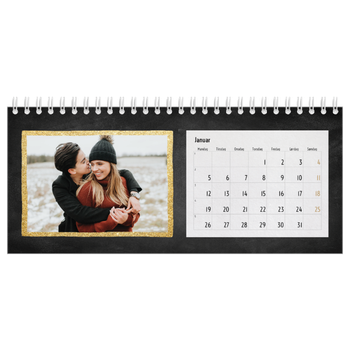 Bordkalender med foto — Rammer med glitter