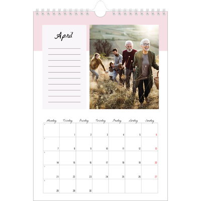 Fotokalender A4 (20 x 30 cm) — Kalender med "To do"-liste [April]