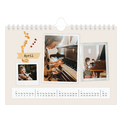 Fotokalender A5 — Vintage scrapbooking [April]