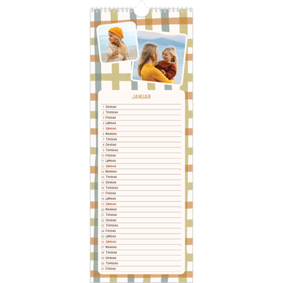 Fotokalender smal  — Retro mønstre [Januar]