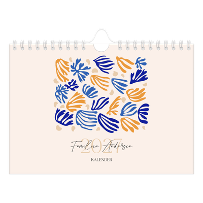 Fotokalender A5 — Minimalistisk korall [kalender-forside]
