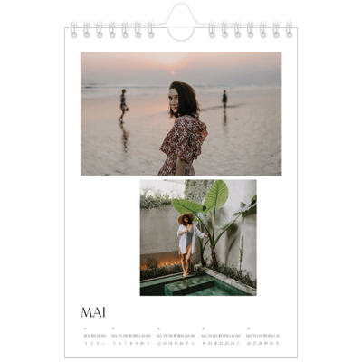 Fotokalender A5 — Surfing i solnedgang [kalender-forside]