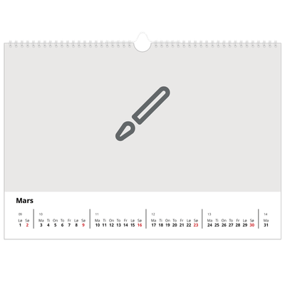 Fotokalender A3 — Design selv [Mars]