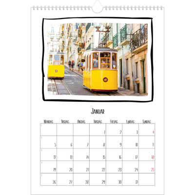 A3 Månedskalender — Albumøyeblikk [Januar]