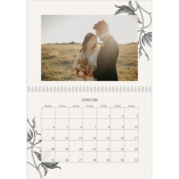 Fotokalender A4 dobbel — Blekk & blomst