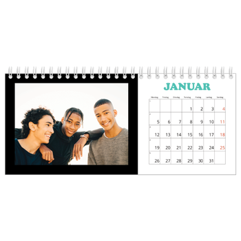 Bordkalender med foto — Morsom typografi