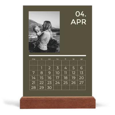 Bordkalender med trestativ - Stående — Moderne og dristig [April]