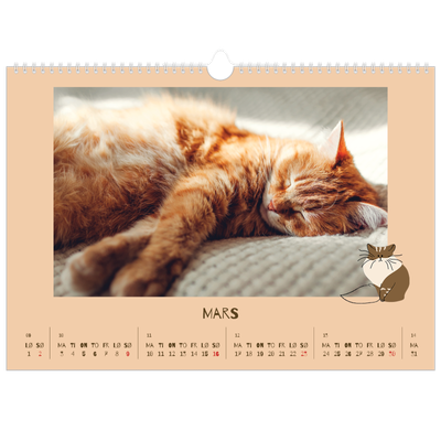Fotokalender A3 — Leken kattunge [Mars]