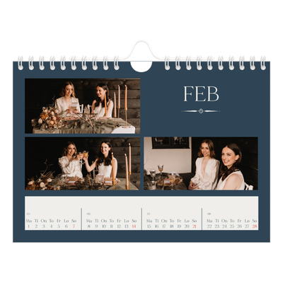 Fotokalender A5 — Skifer & seriffer [Februar]