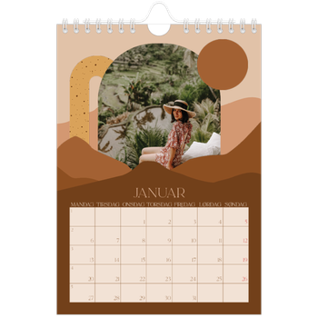 Fotokalender A5 — Nøytrale fjell