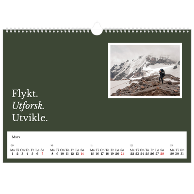 Fotokalender A3 — Redaksjonell Jord [Mars]