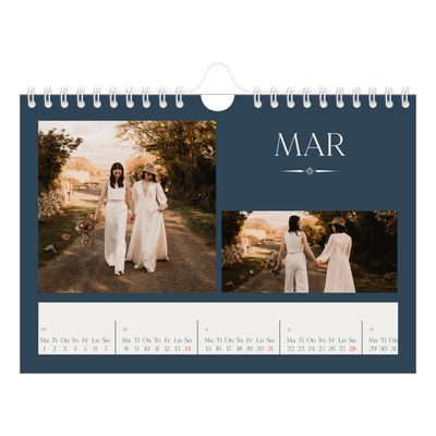 Fotokalender A5 — Skifer & seriffer [Mars]