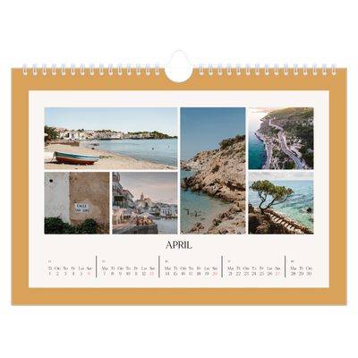 Fotokalender A4 — Klassiske farger [April]
