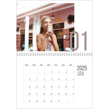 Fotokalender A4 dobbel — Tall for måned
