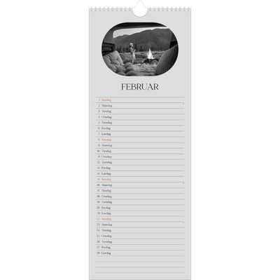 Fotokalender smal  — Den åpne veien [Februar]
