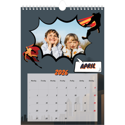 Fotokalender A4 (20 x 30 cm) — Tegneserie [April]