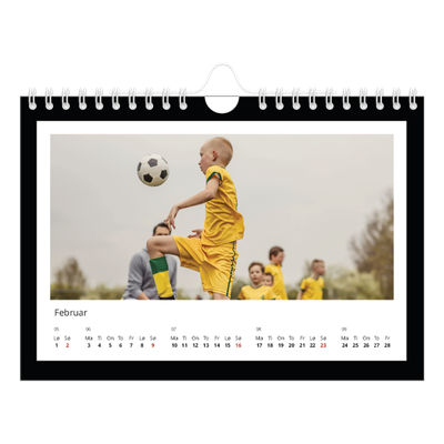 Fotokalender A5 — Svart bakgrunn [Februar]