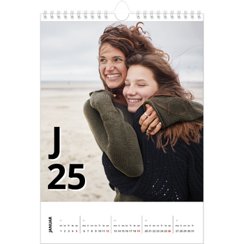 Fotokalender A4 — Bokstav og tall