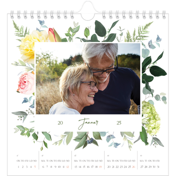 Fotokalender Kvadratisk — Klassiske blomster
