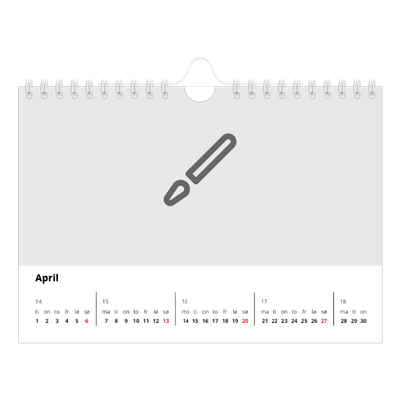 Fotokalender A5 — Design selv [April]