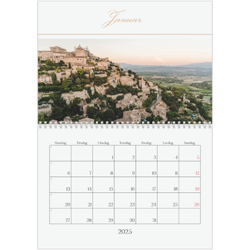 Fotokalender A4 dobbel — Elegant gull