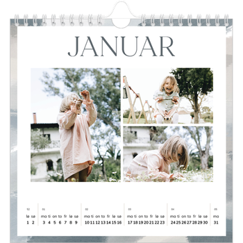 Fotokalender Kvadratisk — Penseleffekt