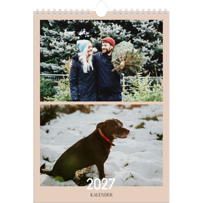 Fotokalender A4 (20 x 30 cm) — Overlappende tekst [kalender-forside]