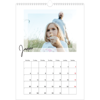 Fotokalender A3 — Transparente rammer